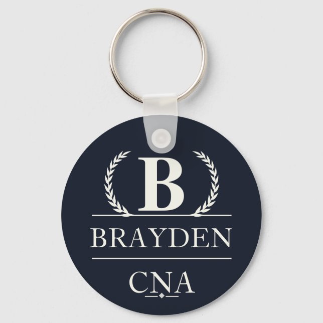 Personalized Monogram CNA Gift Keychain (Front)