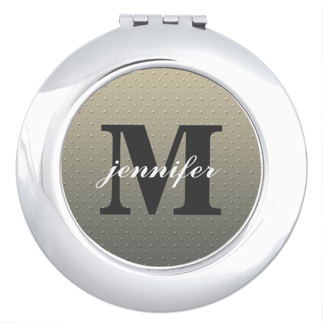 Personalized Monogram Compact Mirror (Front)