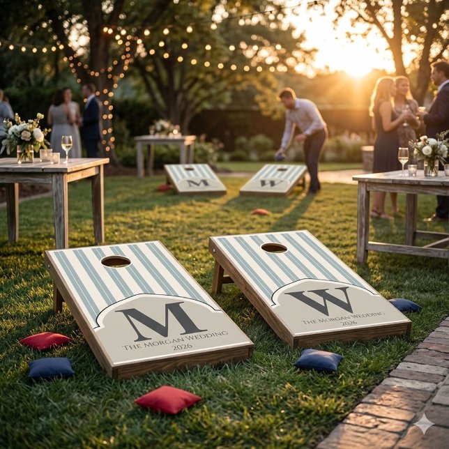 Personalized Monogram Cornhole Set | Custom Initia (Creator Uploaded)