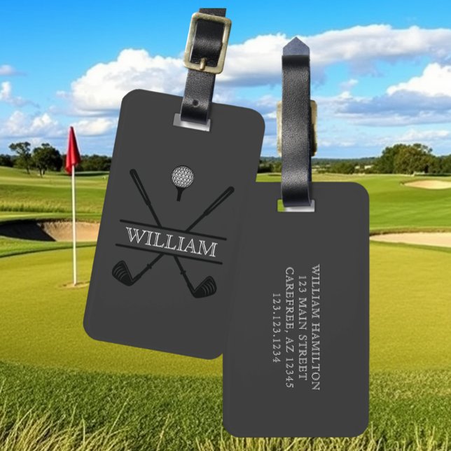 Personalized Monogram Cross Club  Luggage Tag (Creator Uploaded)