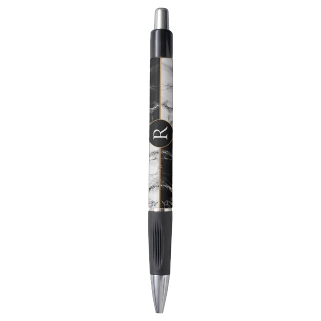 Personalized Monogram Custom Letter Marble Pen (Front Vertical)