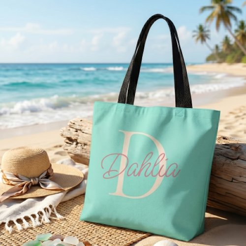 Personalized Monogram Custom Name Initial Travel Tote Bag