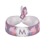 Personalized Monogram Cute Pink Rainbow Cupcakes Ribbon Hair Tie