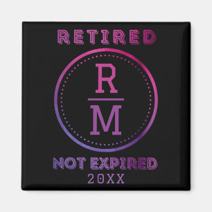 Personalized Monogram Date Retirement Favor Guest Magnet