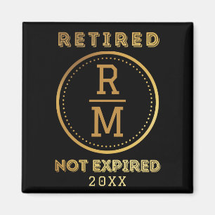 Personalized Monogram Date Retirement Favor Guests Magnet