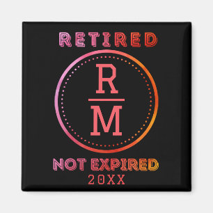 Personalized Monogram Date Retirement Favor Guests Magnet