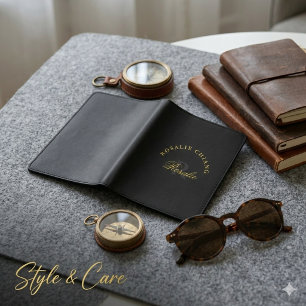 Personalized Monogram Design Custom Name Passport Holder