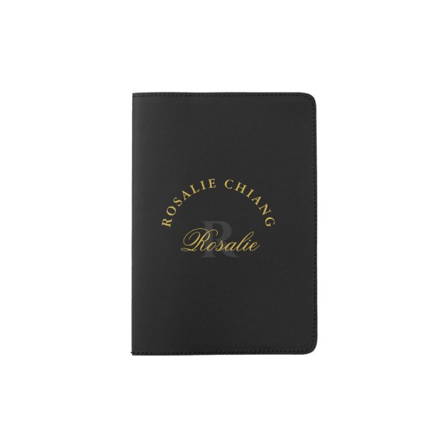 Personalized Monogram Design Custom Name Passport Holder (Front)