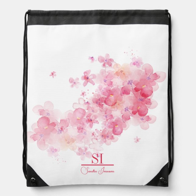 Personalized Monogram Drawstring Backpack (Front)