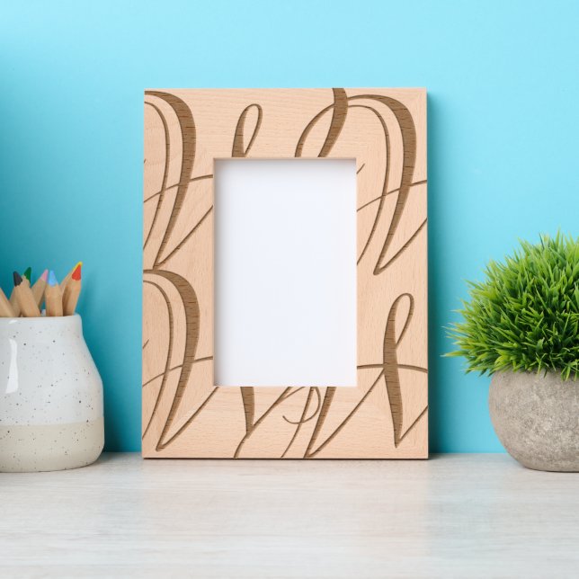 Personalized Monogram Elegant Art Engraved Frames (Front)