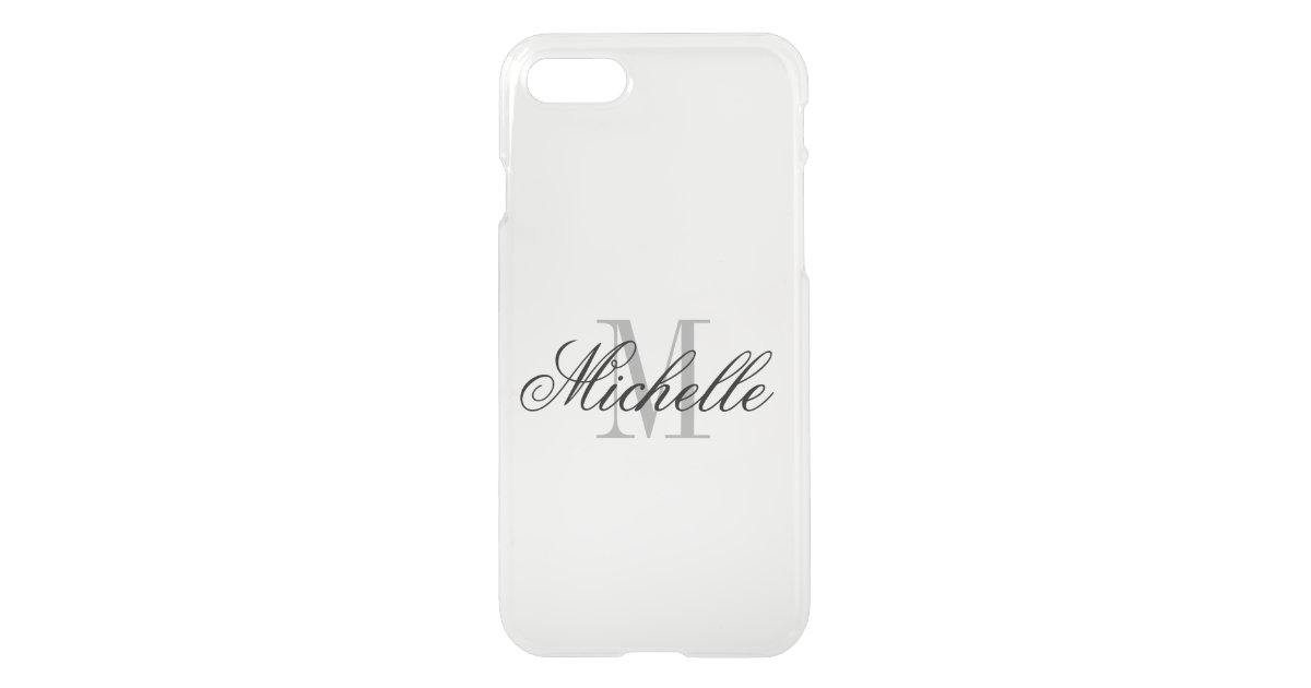 Personalised Initials Clear Phone Case