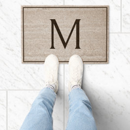 Personalized Monogram Elegant Frame Custom Fiber Doormat