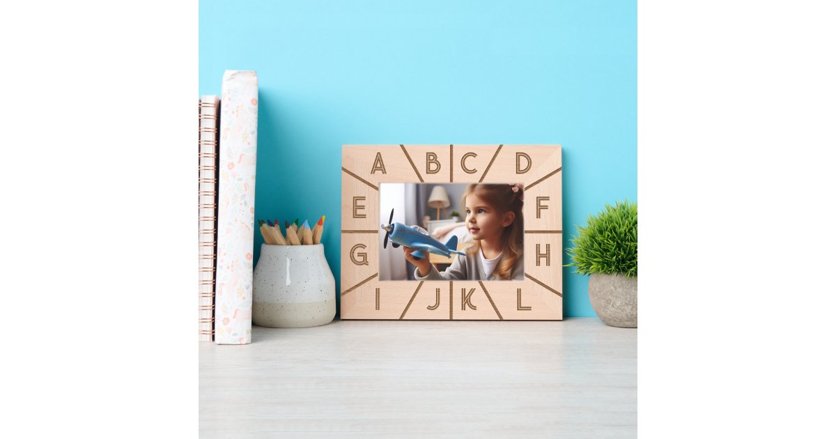 Personalized Monogram Elegant Modern Geometric Art Engraved Frames | Zazzle