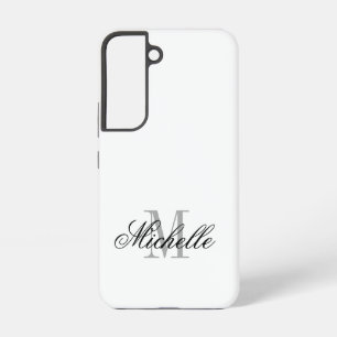 Personalized monogram elegant script typography samsung galaxy s22 case