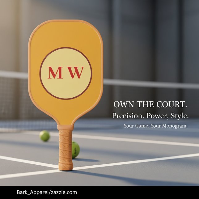 Personalized Monogram Fall colors scheme  Pickleball Paddle (Creator Uploaded)