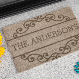 Personalized Monogram Family Fiber Doormat