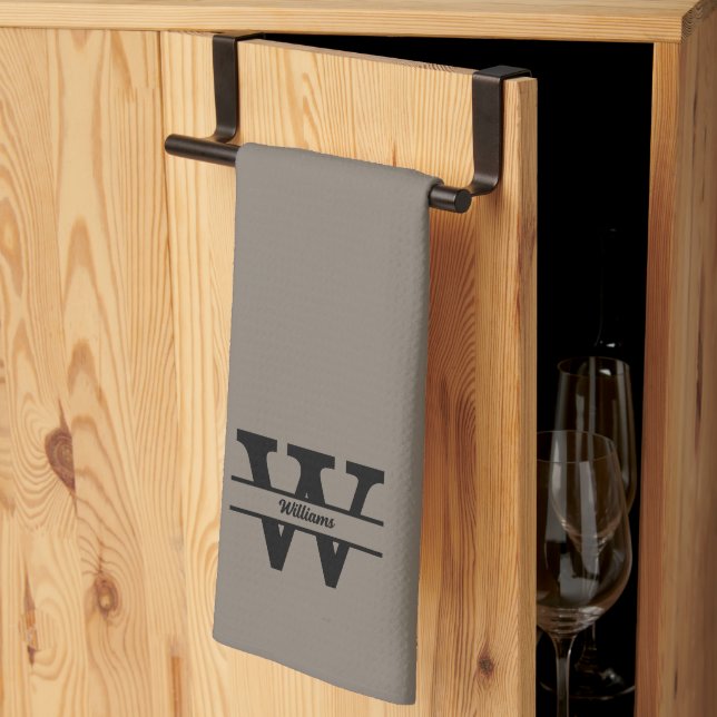 Personalized Monogram Family Name Kitchen Towel (Thirds Fold)