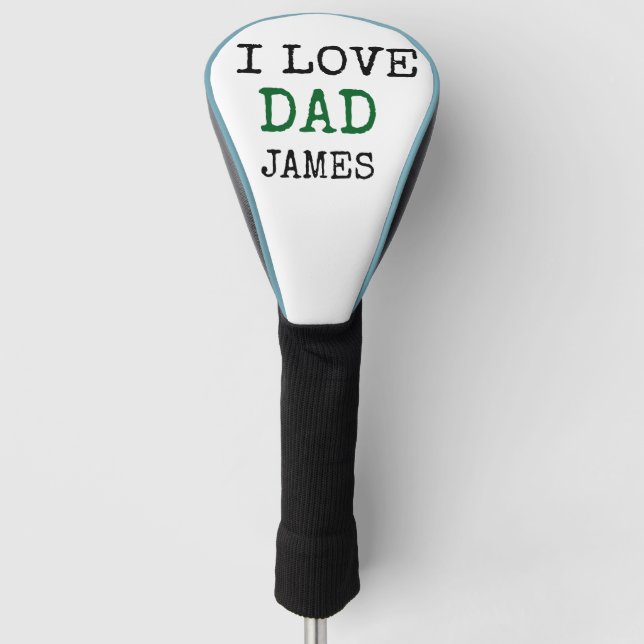 Personalized monogram  Father's golf driver cover  (Front)