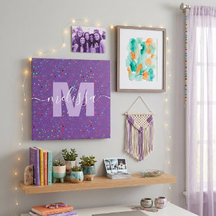Personalized Monogram Faux Canvas Print