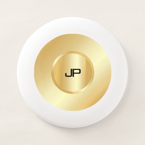 Personalized Monogram Faux Gold Elegant Template Wham_O Frisbee
