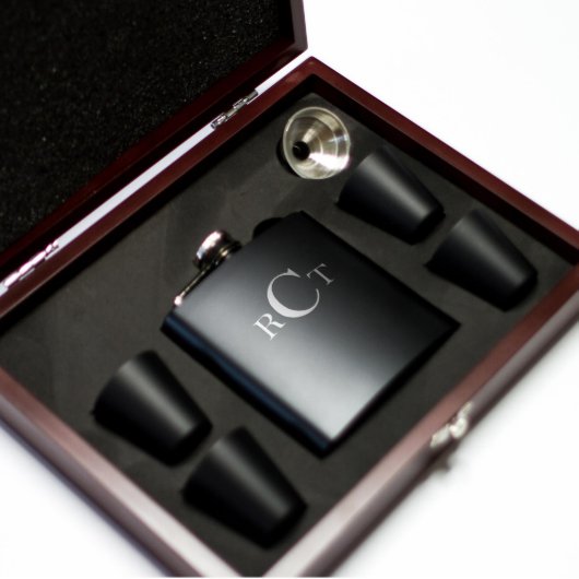 Personalized Monogram Flask - Groomsmen Gifts Set (3/4)