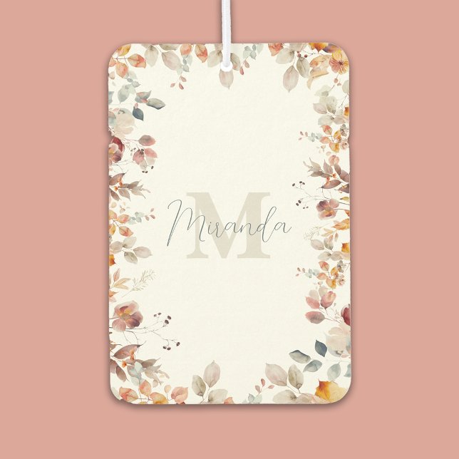 Personalized Monogram Floral Air Freshener (Creator Uploaded)