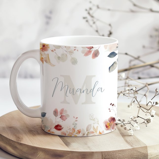 Personalized Monogram Floral Coffee Mug (Creator Uploaded)