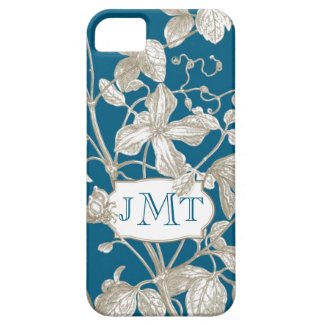 Personalized Monogram, Flowering Vine Botanical iPhone 5 Case