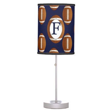 Personalized Monogram Football Balls Sports Table Lamp