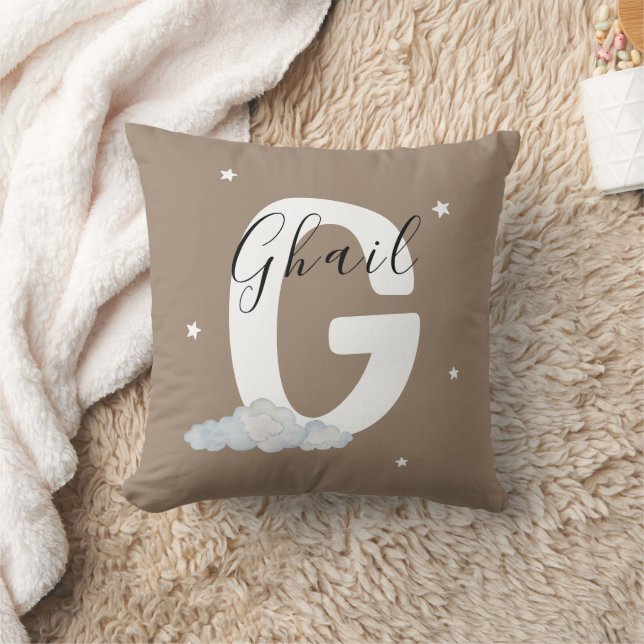Personalized Monogram G Initial Decorative Throw Throw Pillow (Blanket)