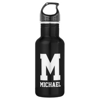 Personalized monogram gift sports water bottle