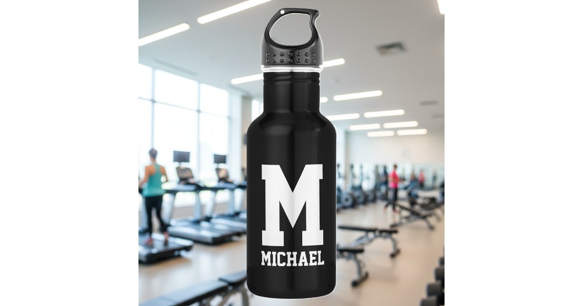 Personalized monogram gift sports water bottle | Zazzle