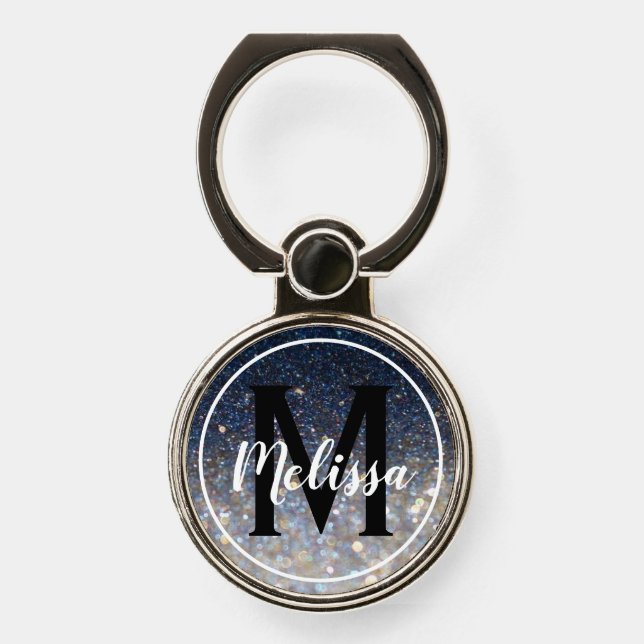 Personalized Monogram Glitter Phone Grip (Front)