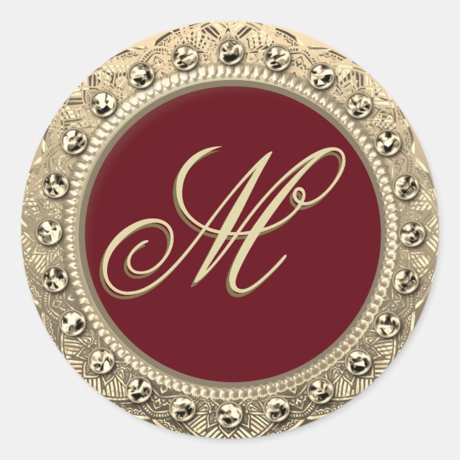 Personalized Monogram Gold Seal (Front)
