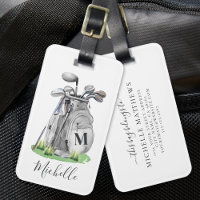 Personalized Monogram Golf Bag