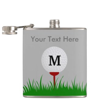 Personalized Monogram Golf Ball Flask by theburlapfrog at Zazzle