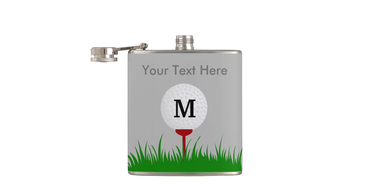 Personalized Monogram Golf Ball Flask Zazzle
