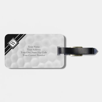 Personalized Monogram Golf Ball Luggage Tag by Jamlanddesigns at Zazzle