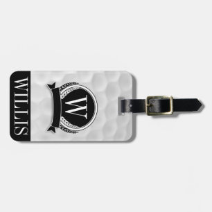 Personalized Monogram Golf Ball Luggage Tag