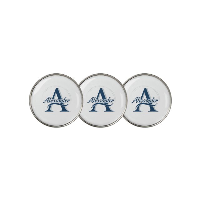 Personalized Monogram Golf Ball Marker (3 Up)