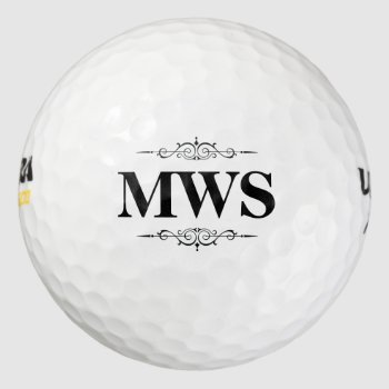 Personalized Monogram Golf Balls by bridalwedding at Zazzle