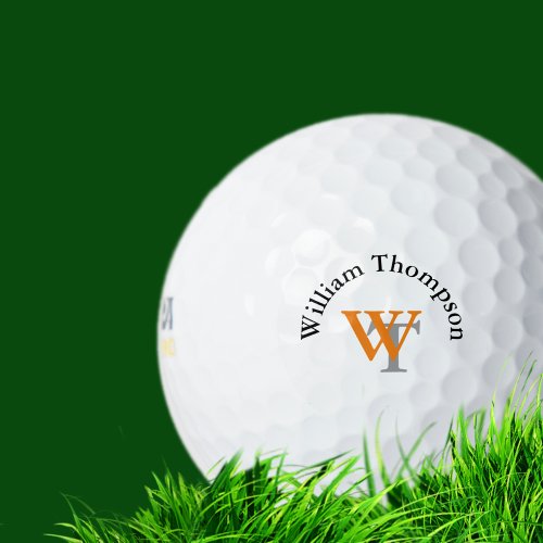 Personalized monogram golf balls