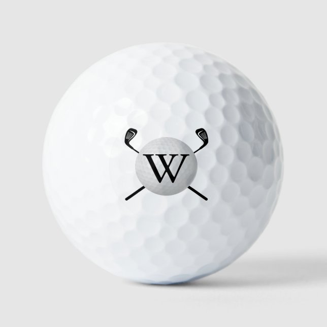 Personalized Monogram Golf Clubs And Balls (Front)