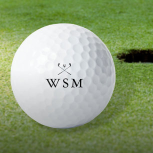 Personalized Monogram Golf Clubs Balls