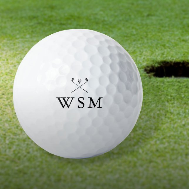 Personalized Monogram Golf Clubs Balls (Personalized Monogram Golf Clubs Golf Balls)