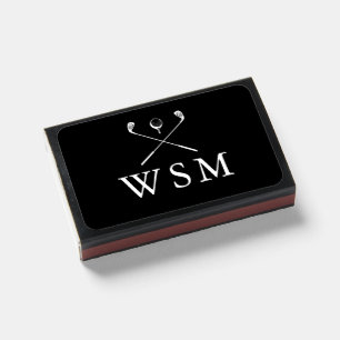 Personalized Monogram Golf Clubs Matchboxes