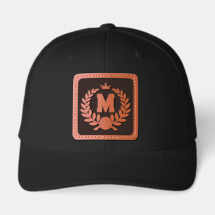 Personalized Monogram Golf Leather Patch Hat
