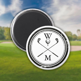 Personalized Monogram Golf Magnet