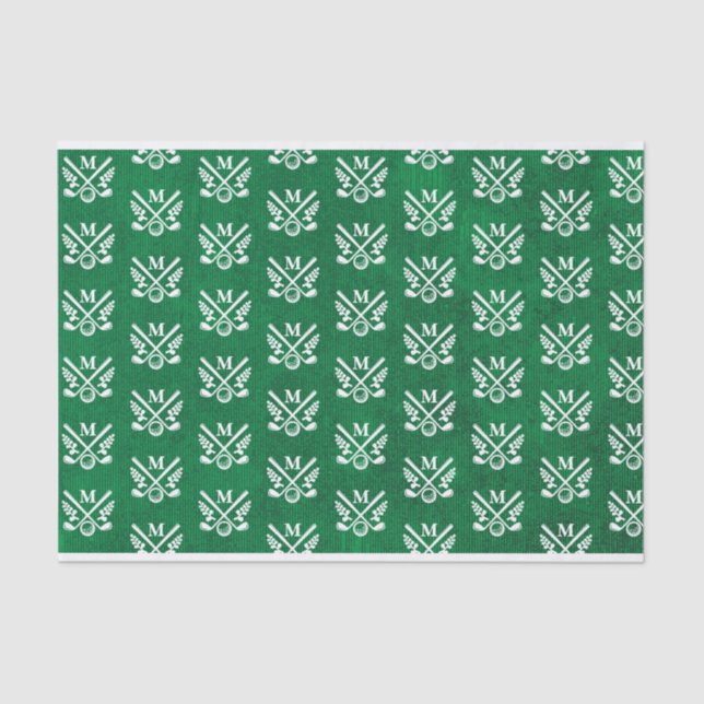 Personalized Monogram Golf Tissue Paper (Front)