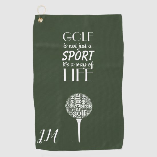 Personalized Monogram Golf Towel
